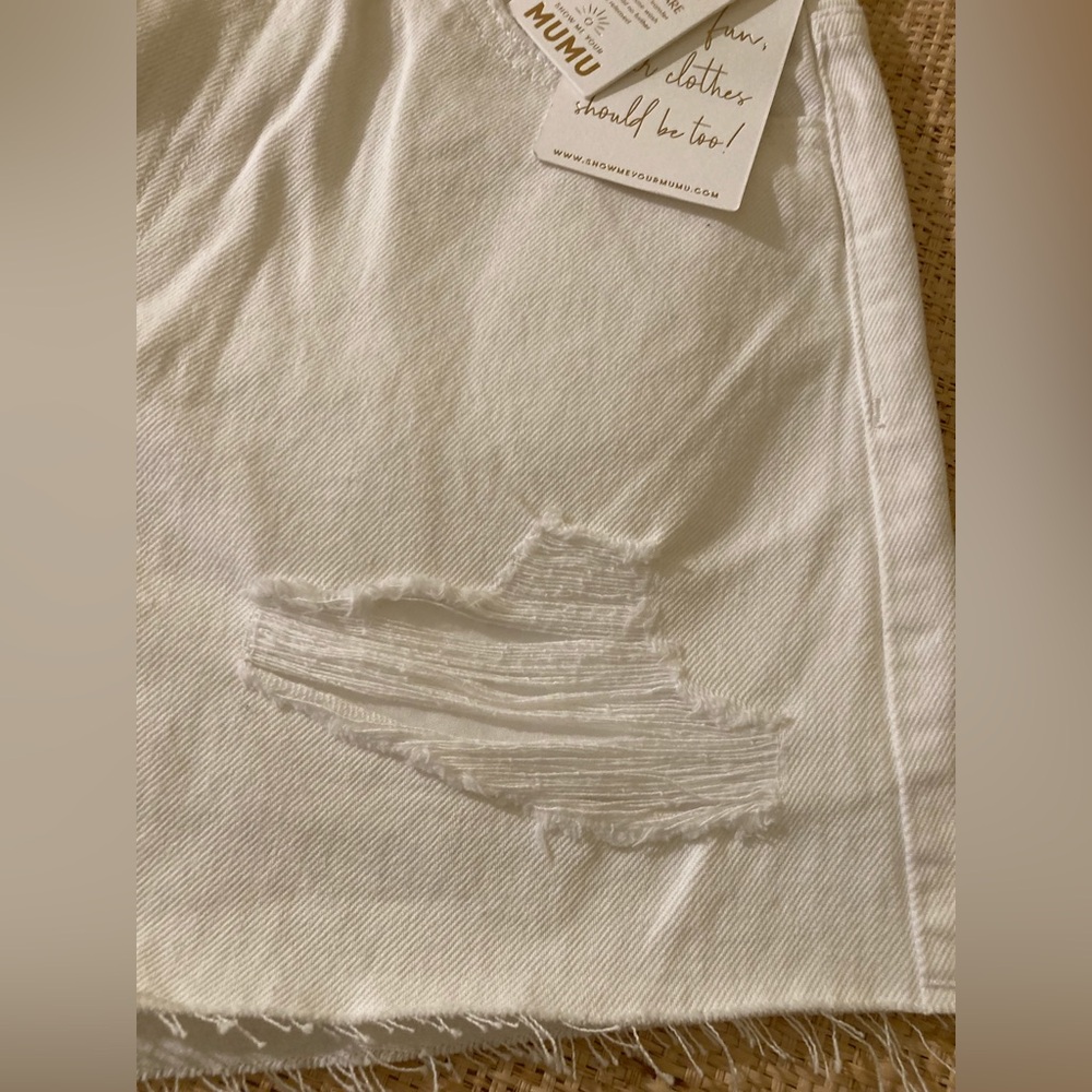 White denim shorts Show Me Your Mumu White Shorts - Picture 15 of 16